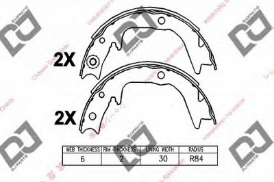DJ PARTS bs1366 -  Комплект тормозных колодок